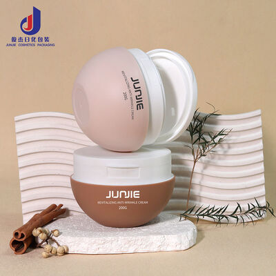 کارخانه قیمت پلاستیک PP 200 گرمی شیشه های آرایشی با درپوش فلیپ تاپ اسکراب صورت و بدن تونر پد پنبه ای ظرف با موچین